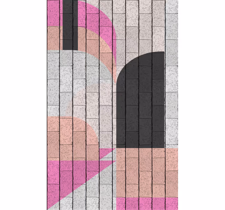 Toile fenêtre moderne modèle d'architecture géométrique - TenStickers