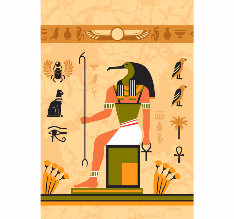 Stores originaux Dieu égyptien de la lune - TenStickers