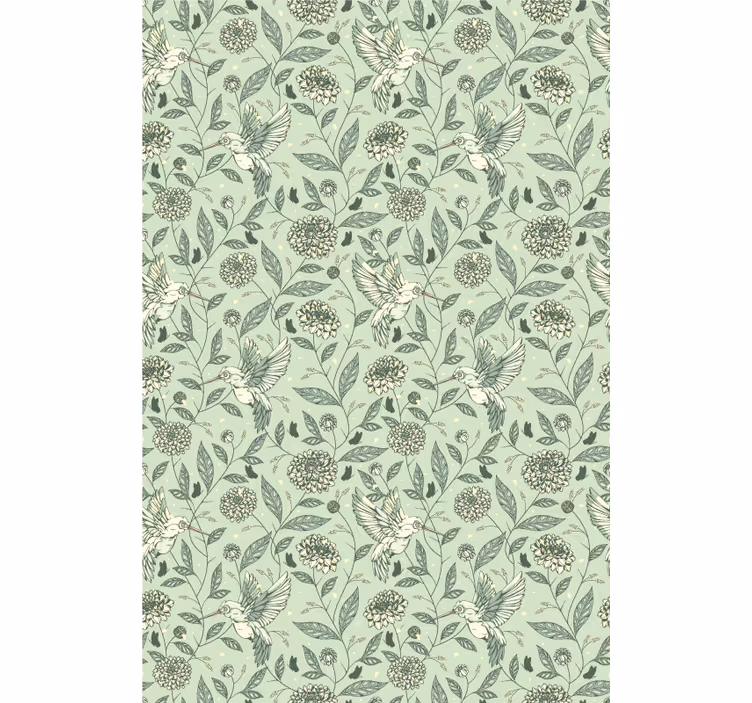 Toile fenêtre fleurs et plantes charmant design floral - TenStickers