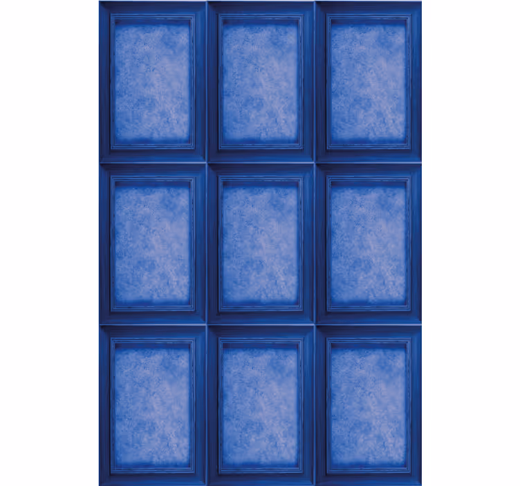 Toile fenêtre textures et motifs panneaux bleus élégants - TenStickers