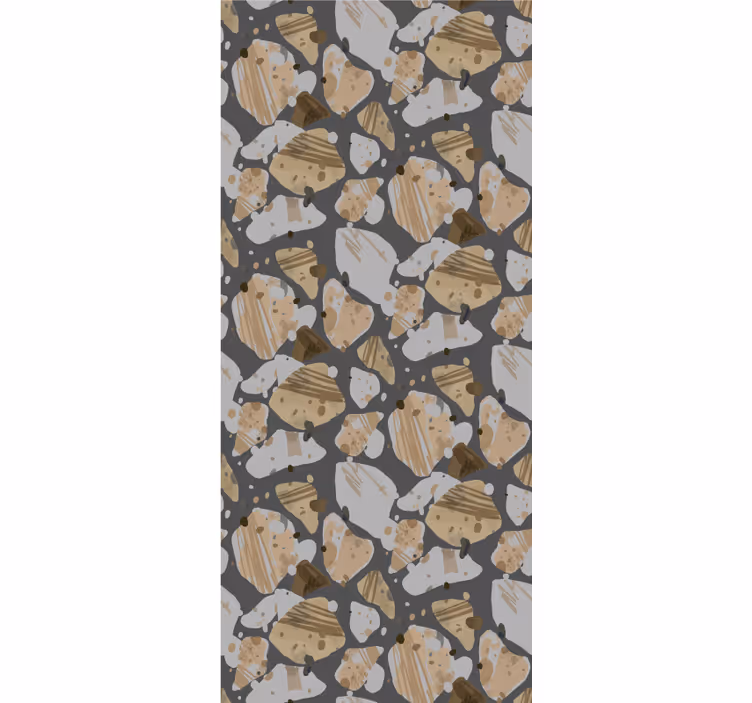 Toile fenêtre couloir grand motif terrazo - TenStickers