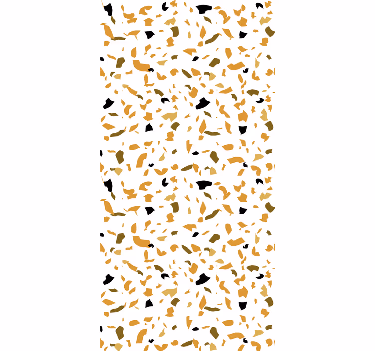 Toile fenêtre textures et motifs terrazzo marron et beige - TenStickers