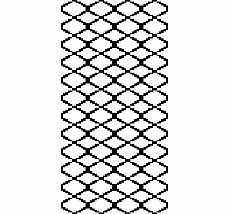 Toile fenêtre moderne design géométrique noir et blanc - TenStickers