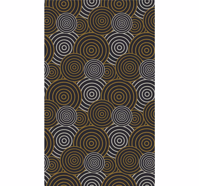 Toile fenêtre textures et motifs motif cercles concentriques - TenStickers