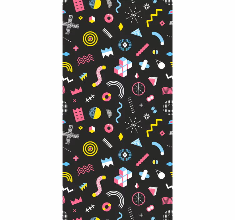 Toile fenêtre original motif pop géométrique - TenStickers