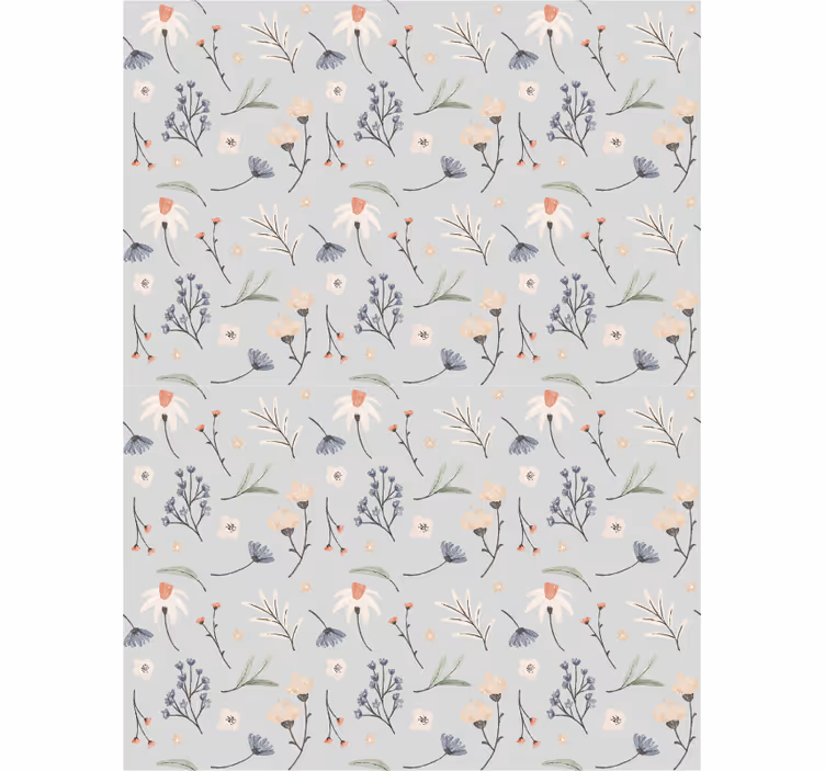 Toile fenêtre fleur éléments délicats - TenStickers