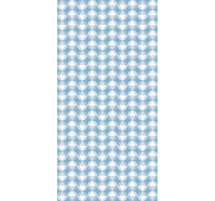 Toile fenêtre textures et motifs harmonie géométrique bleue - TenStickers