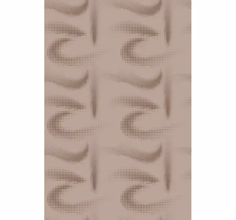 Toile fenêtre textures et motifs motif incurvé marron - TenStickers