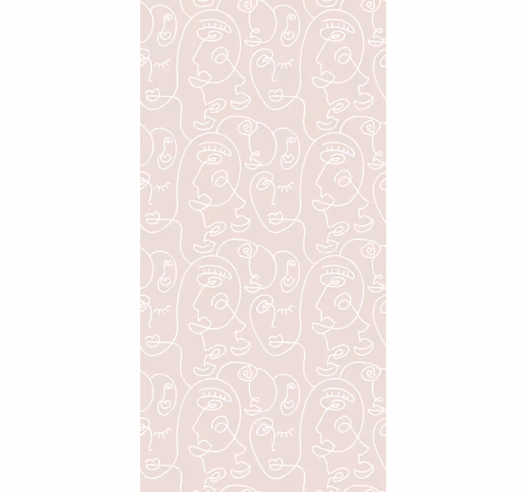 Toile fenêtre dessin lignes abstraites - TenStickers