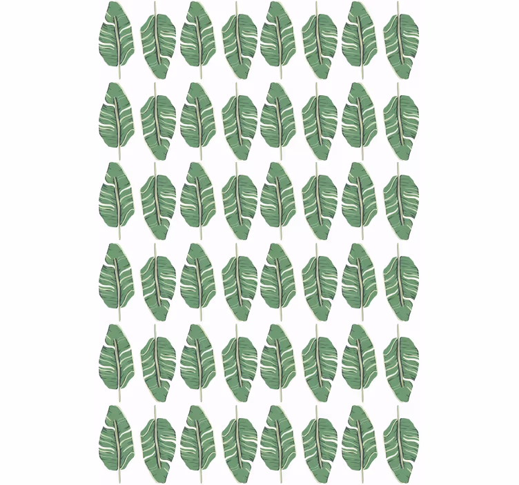 Toile fenêtre fleurs et plantes motif feuilles - TenStickers