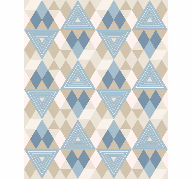 Toile fenêtre moderne motif de triangles géométriques - TenStickers
