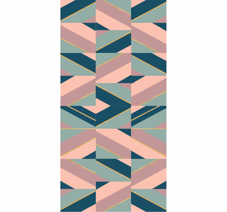 Toile fenêtre moderne motif géométrique abstrait - TenStickers