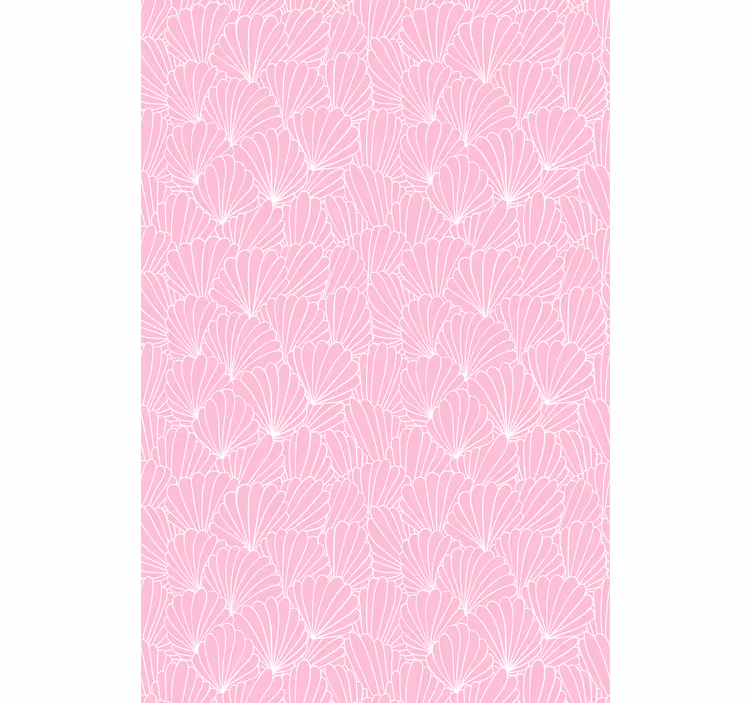 Toile fenêtre animal motif coquillage rose - TenStickers