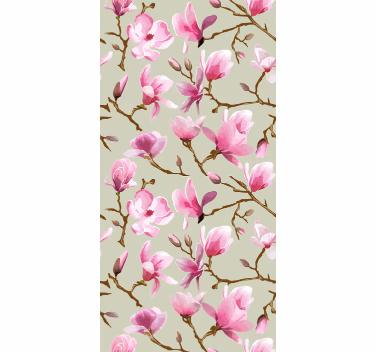 Stores fleurs Belle cime des arbres de magnolia violet - TenStickers