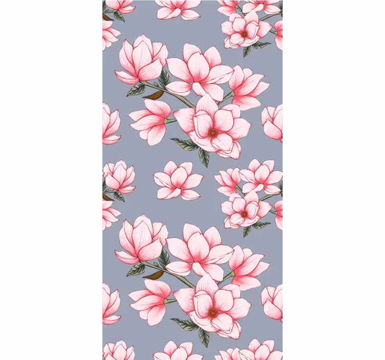 Toile fenêtre fleurs et plantes motif de fleur de magnolia - TenStickers