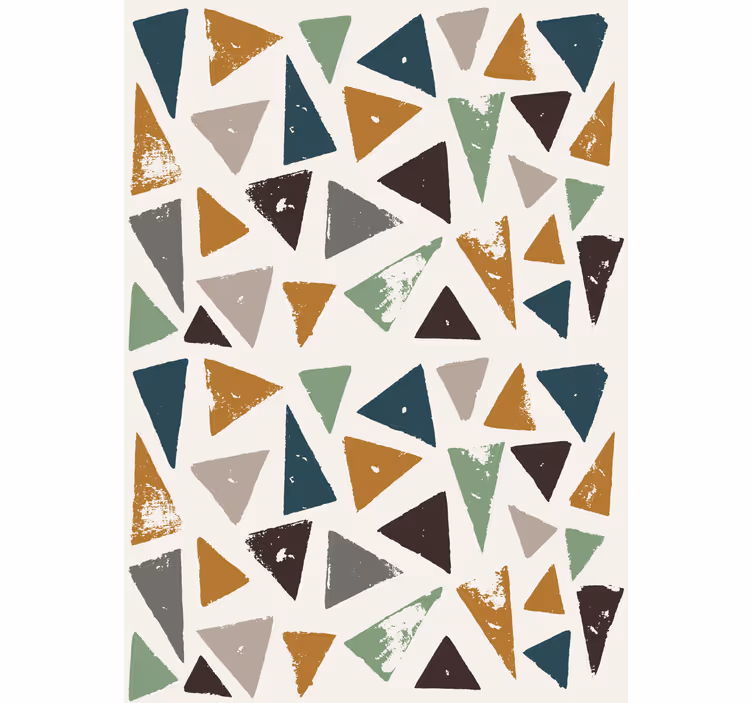 Toile fenêtre chambre couple motif triangulaire géométrique - TenStickers