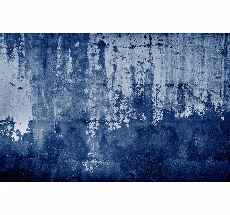 Toile fenêtre textures et motifs surface bleue vieillie - TenStickers