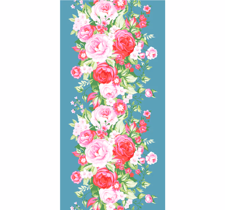 Toile fenêtre fleur roses et fleurs - TenStickers