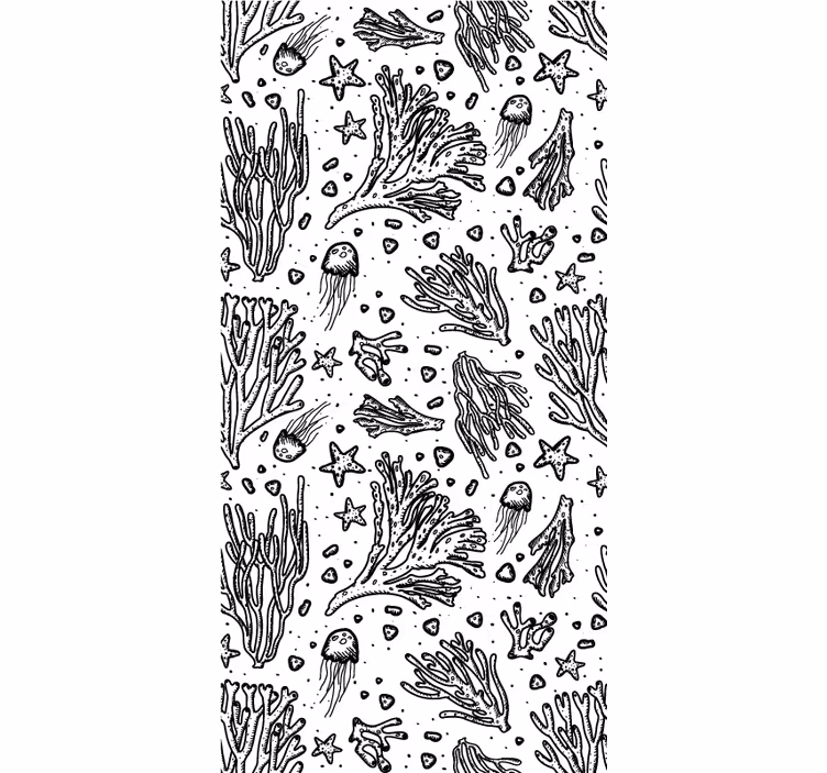Toile fenêtre animaux modèles de vie marine - TenStickers