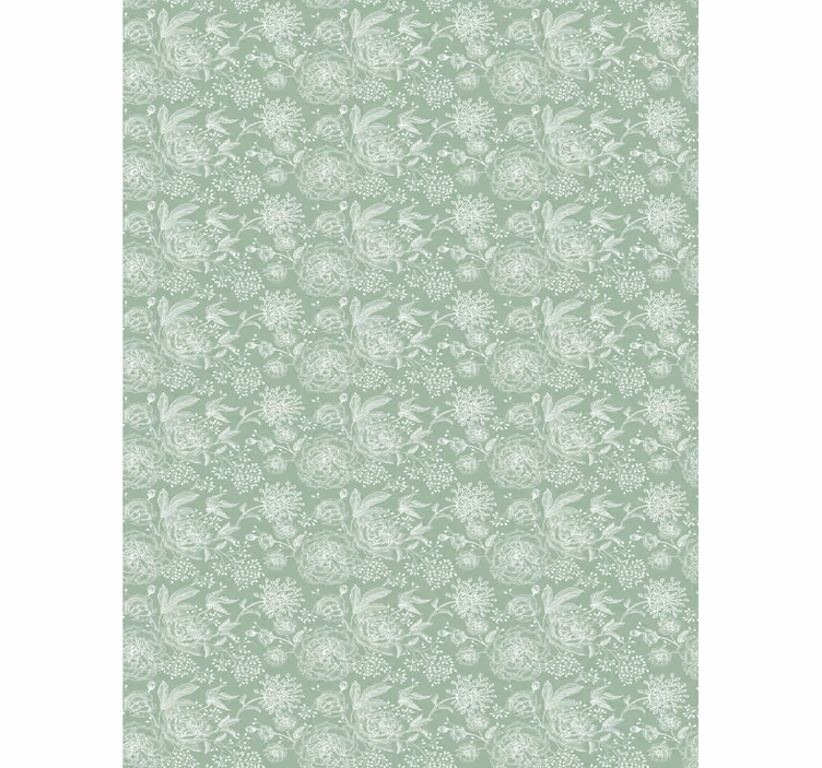 Toile fenêtre fleurs et plantes éléments végétaux délicats - TenStickers