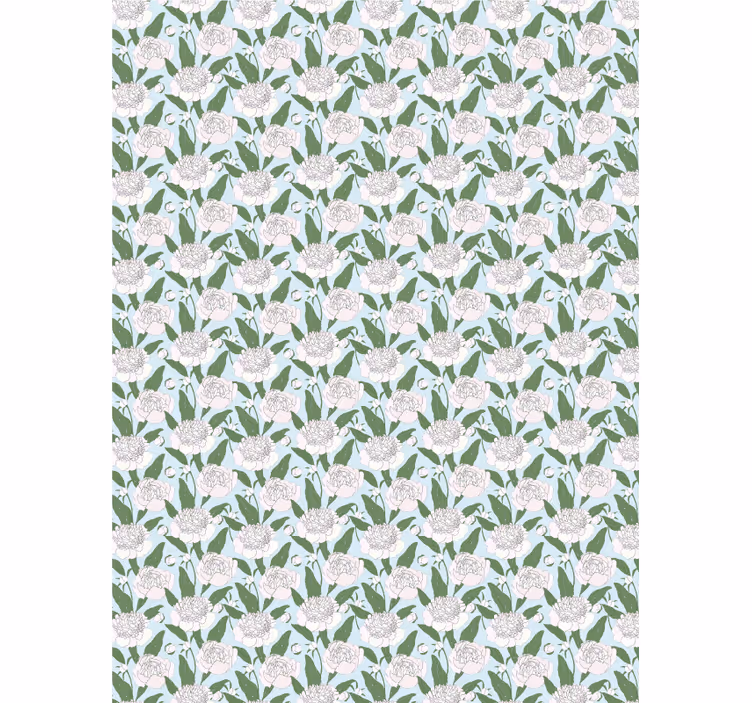 Toile fenêtre fleurs et plantes motif pivoine blanche - TenStickers