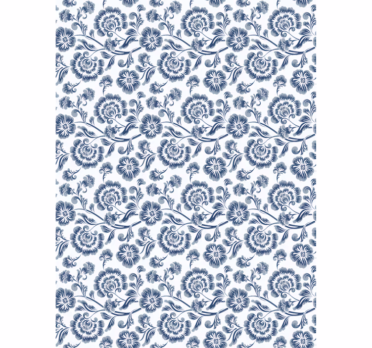Toile fenêtre fleur thème gris élégant - TenStickers