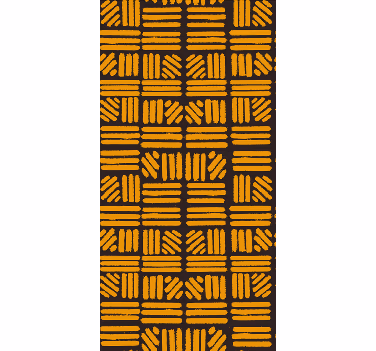 Toile fenêtre textures et motifs motif géométrique jaune - TenStickers