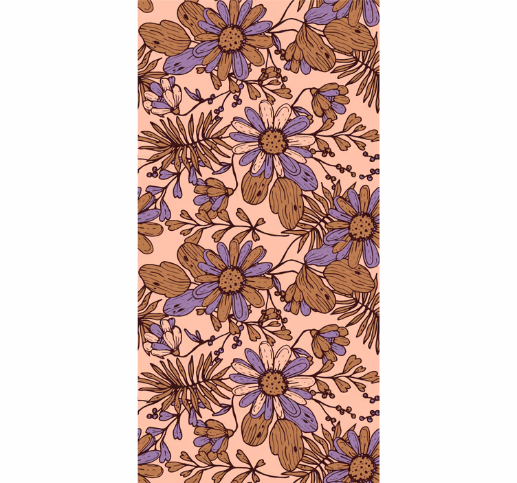 Toile fenêtre fleurs et plantes motif de jardin floral - TenStickers