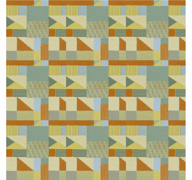 Toile fenêtre moderne exploration des formes géométriques - TenStickers