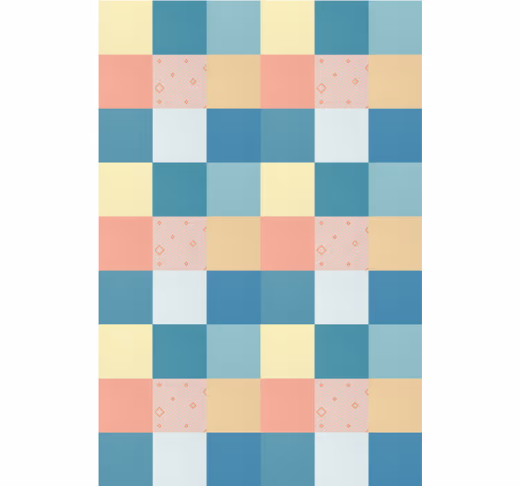 Toile fenêtre textures et motifs motif carré coloré - TenStickers