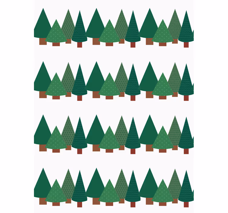 Toile fenêtre arbre motif de forêt simple - TenStickers