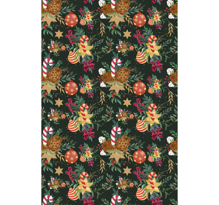 Toile fenêtre fleur éléments de bonbons festifs - TenStickers