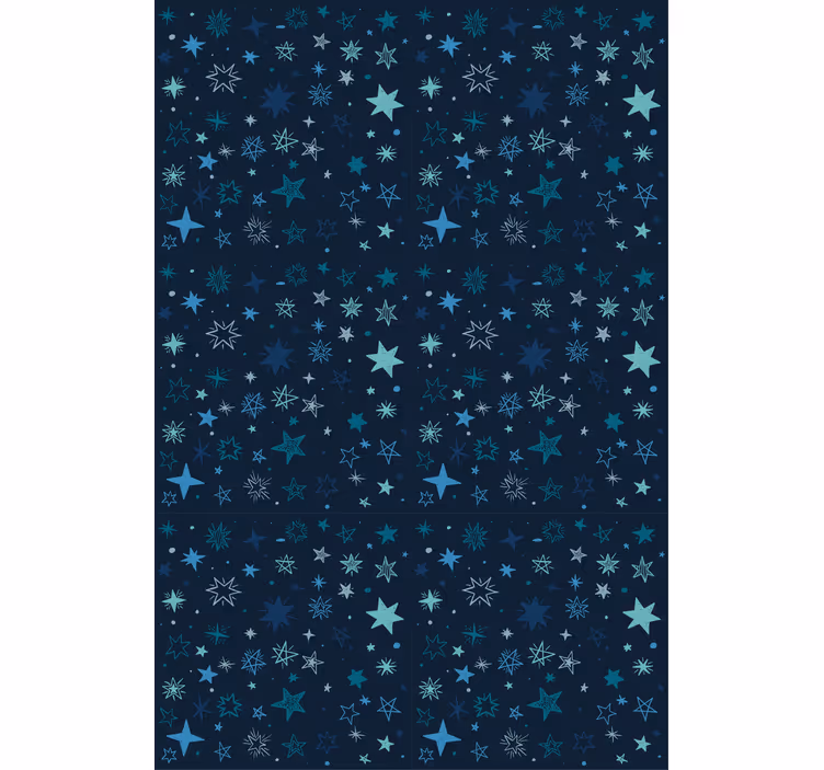 Toile fenêtre chambre enfant ciel céleste du soir - TenStickers