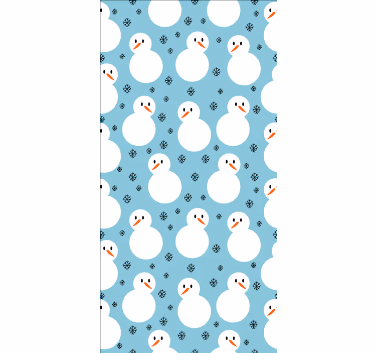 Stores textures et motifs Modèle de bonhomme de neige de noël - TenStickers
