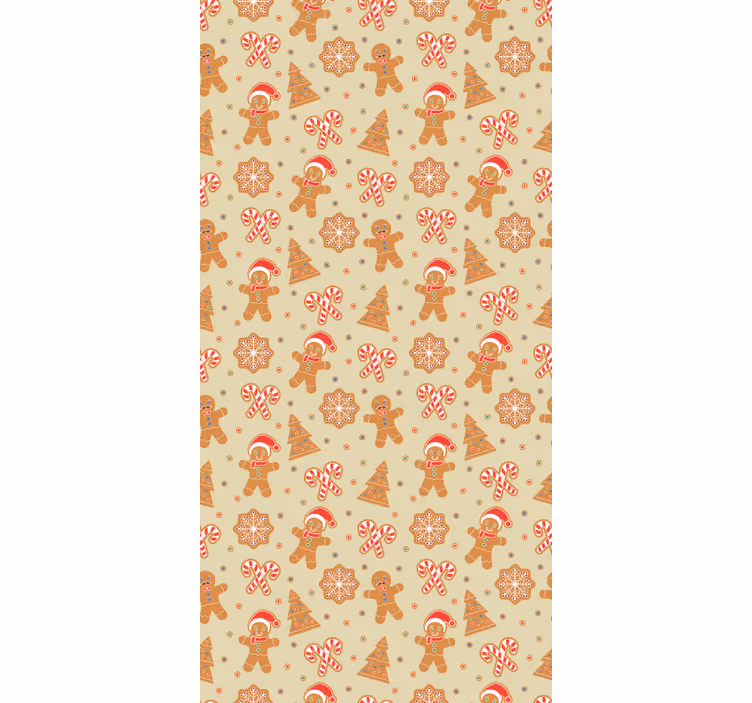 Toile fenêtre original joie des fêtes en pain d'épices - TenStickers