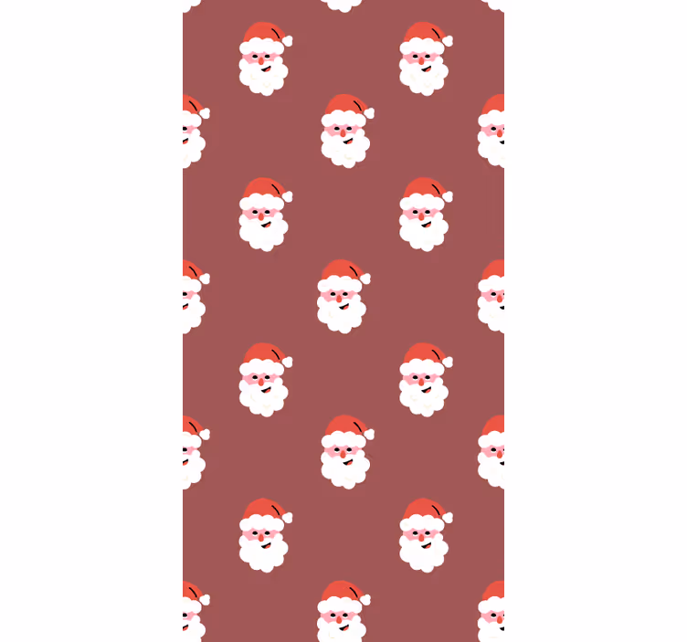 Toile fenêtre série et film motif de visages de père noël - TenStickers