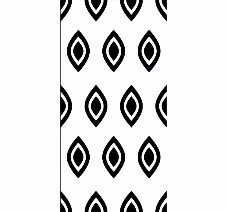 Stores textures et motifs Formes géométriques en noir et blanc - TenStickers