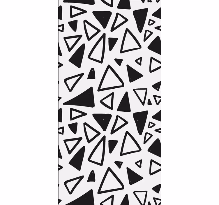 Toile fenêtre moderne motifs triangulaires abstraits - TenStickers