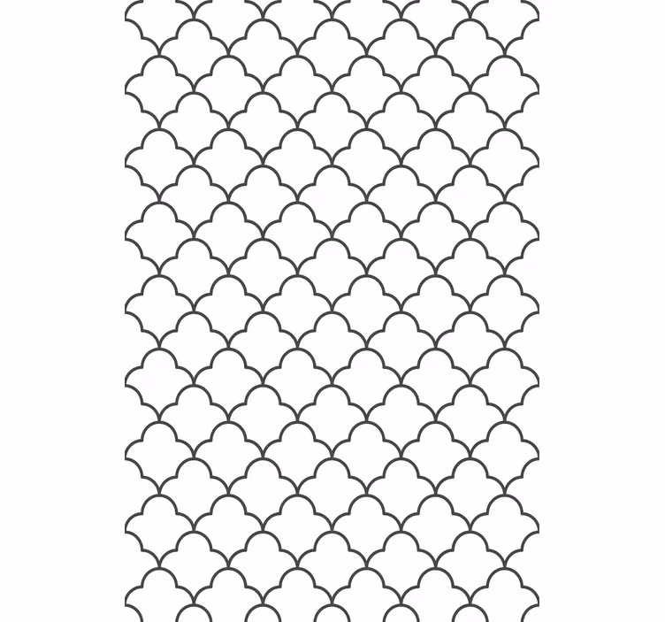 Toile fenêtre moderne motif incurvé stylisé - TenStickers