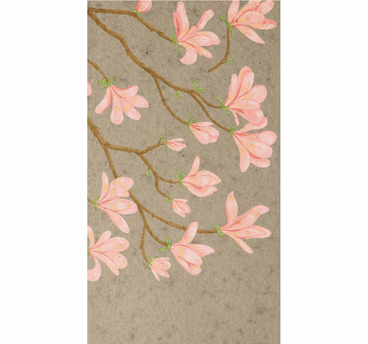 Toile fenêtre fleurs et plantes fleurs roses douces - TenStickers