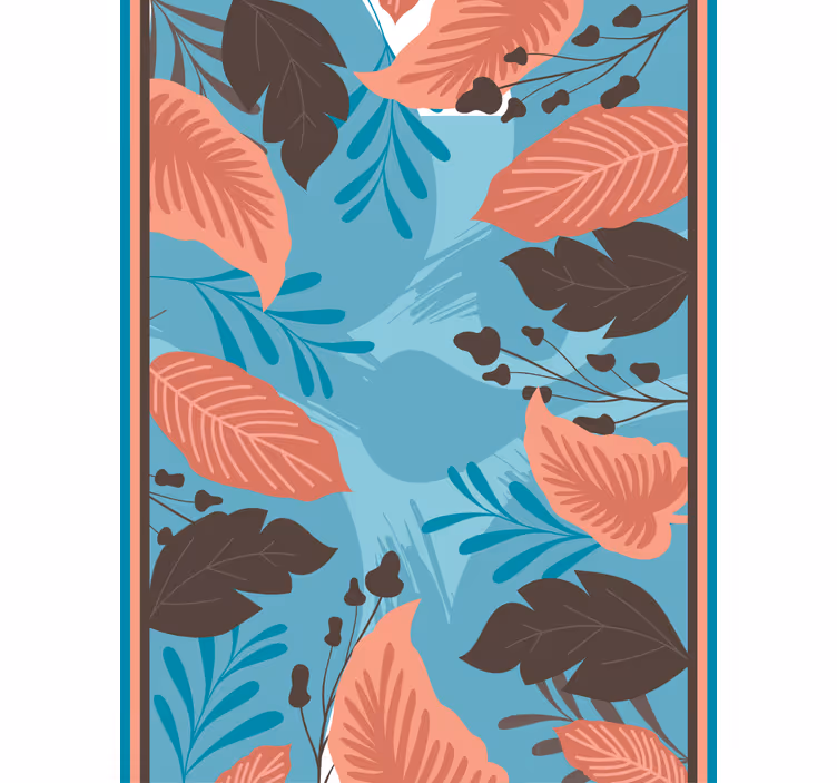 Toile fenêtre fleurs et plantes composition florale feuillue - TenStickers