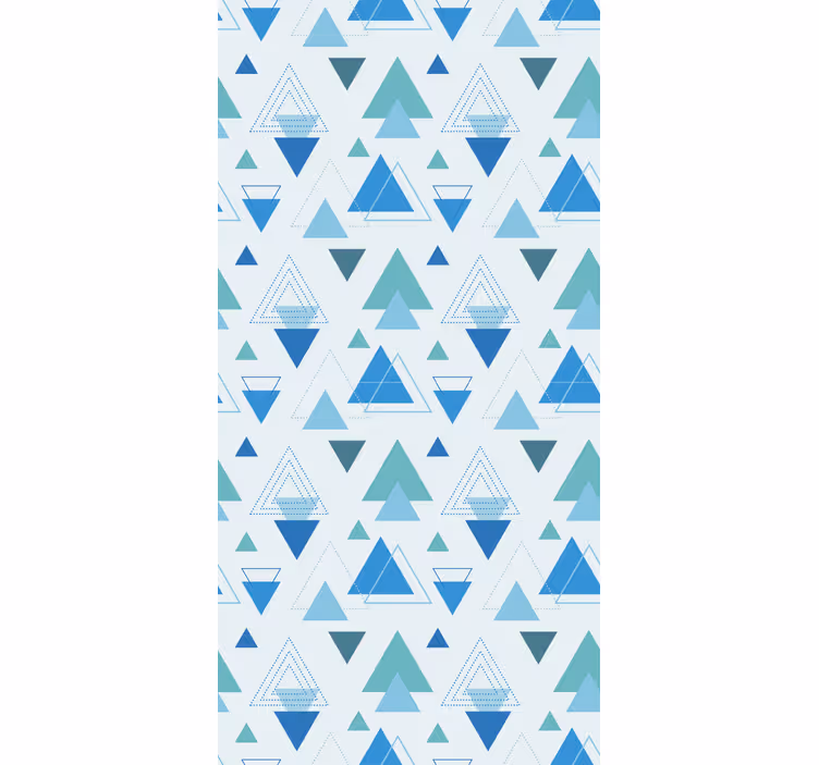 Toile fenêtre moderne disposition de motifs triangulaires - TenStickers