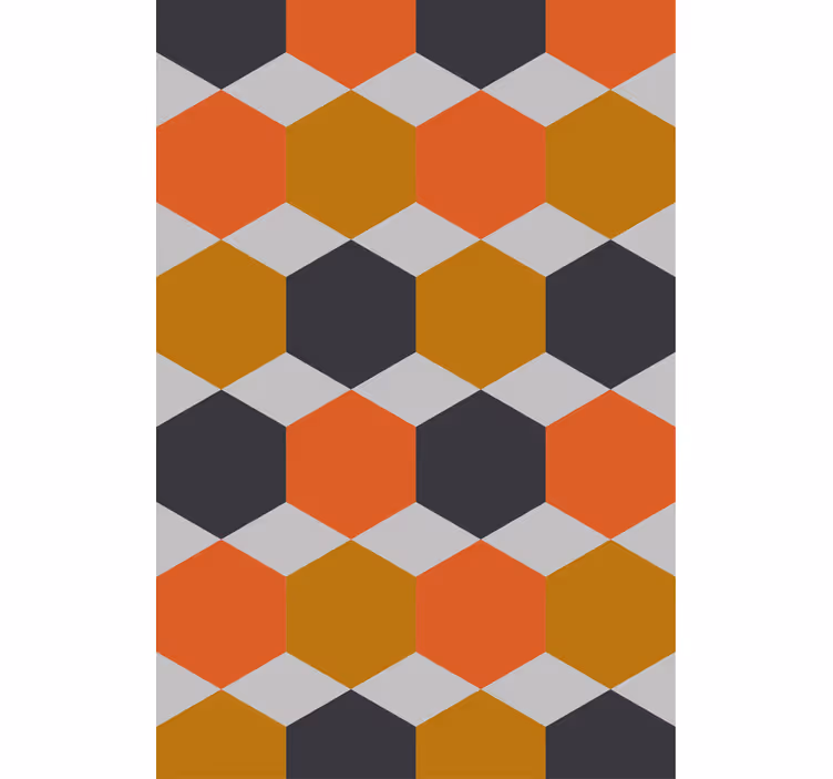 Toile fenêtre moderne motif hexagonal - TenStickers