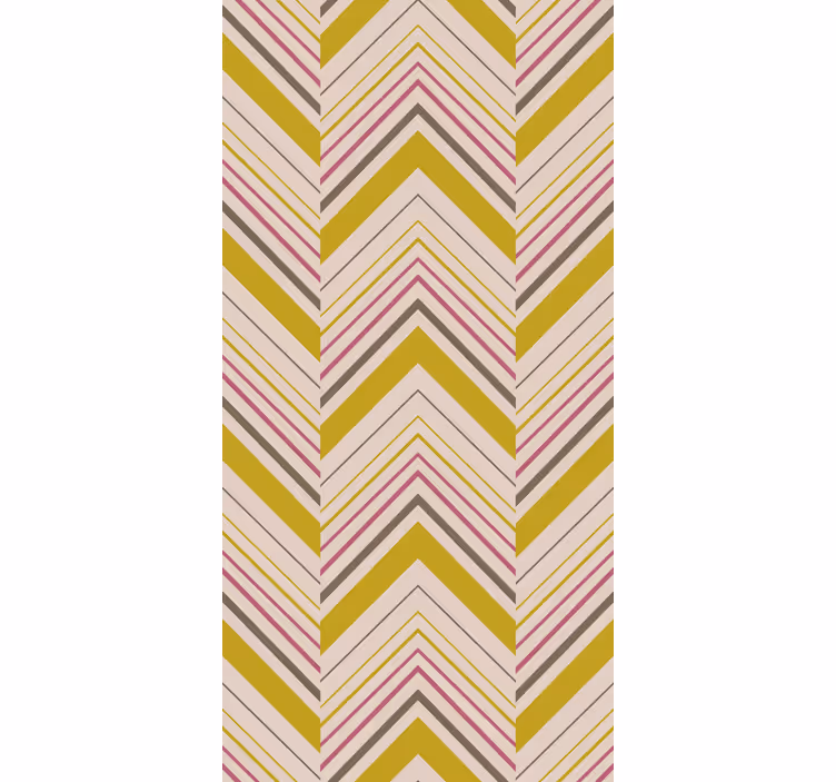 Toile fenêtre textures et motifs chevrons superposés - TenStickers