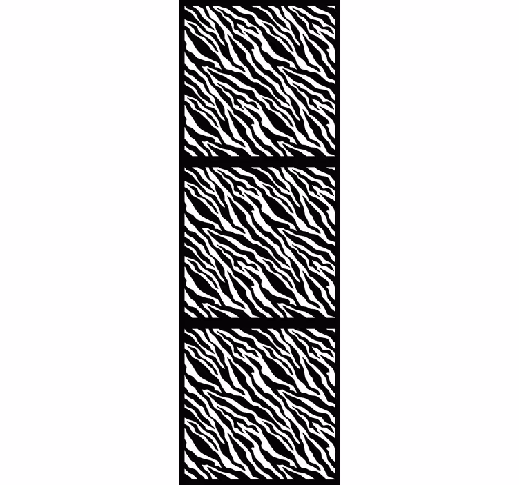 Toile fenêtre animaux motif zèbre stylisé - TenStickers