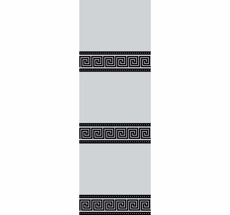 Toile fenêtre élégante motifs géométriques noirs - TenStickers