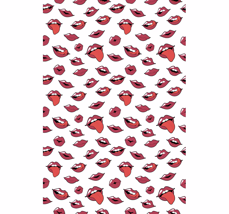 Toile fenêtre amusant motifs de lèvres audacieux - TenStickers