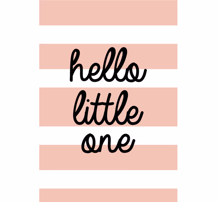Toile fenêtre avec phrase hello little one - TenStickers