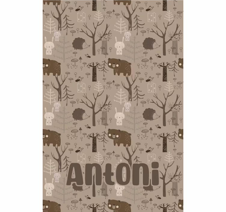 Toile fenêtre chambre enfant thème des animaux de la forêt - TenStickers