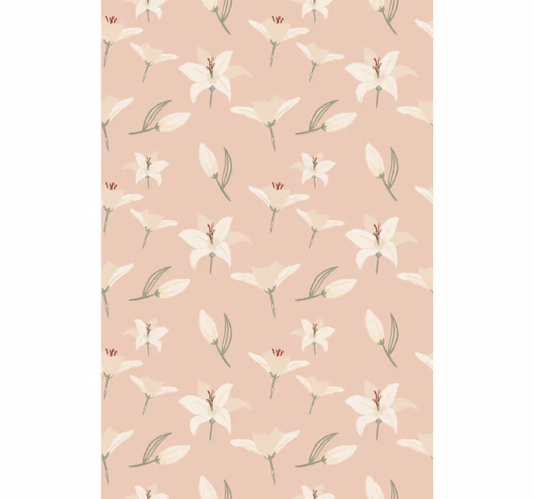 Toile fenêtre fleurs et plantes motif floral délicat - TenStickers